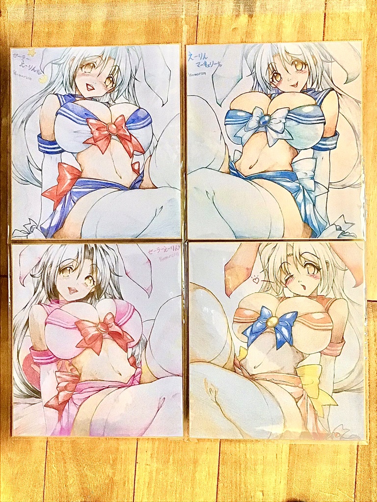 【エアコミケ】ちびうさえーりん色紙🌙