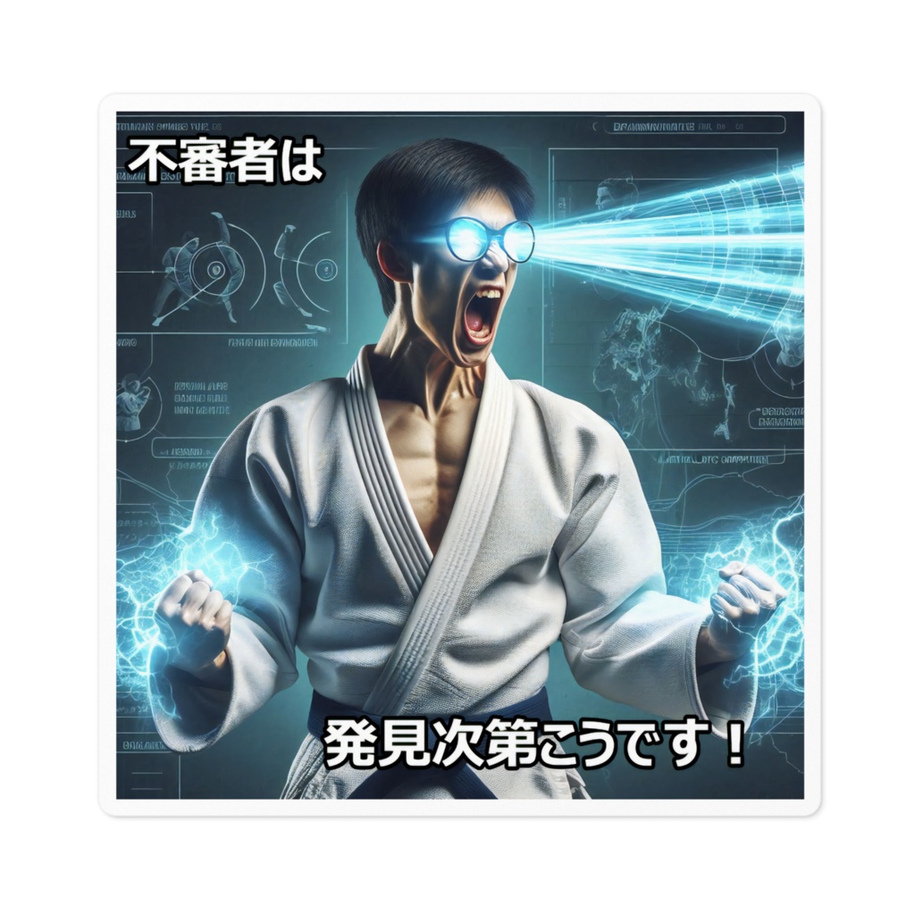 不審者撲滅ビーム(ステッカー文字あり)