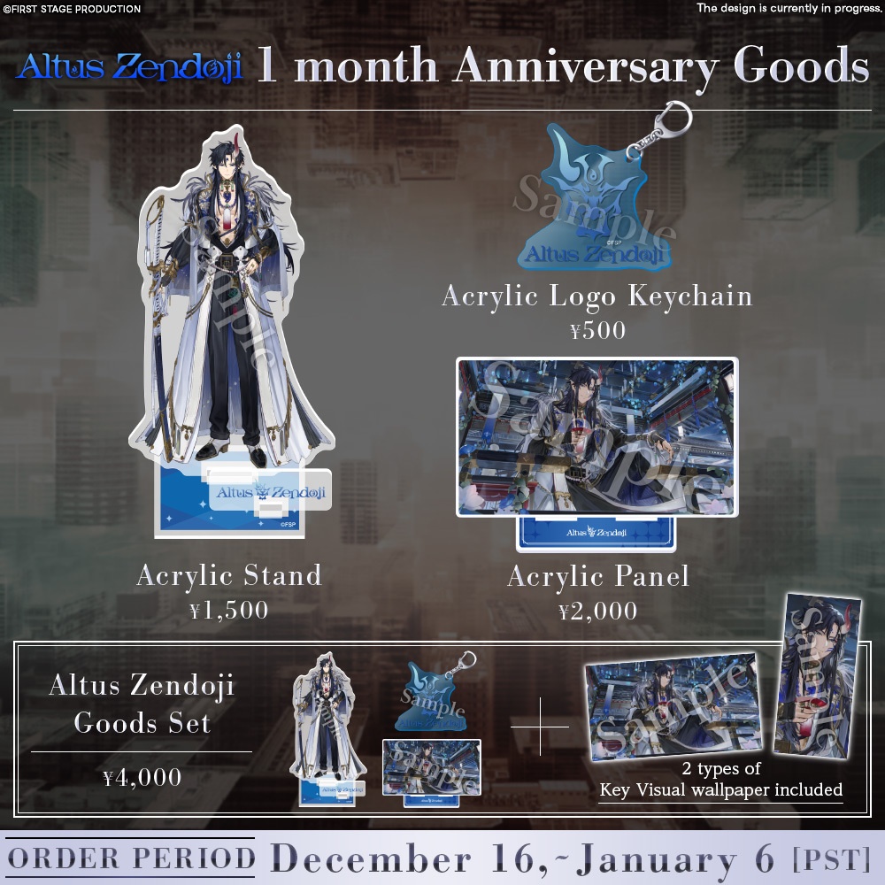 Altus Zendoji 1 month Anniversary Goods