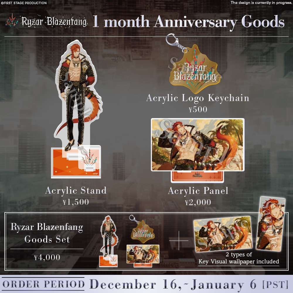 Ryzar Blazenfang 1 month Anniversary Goods