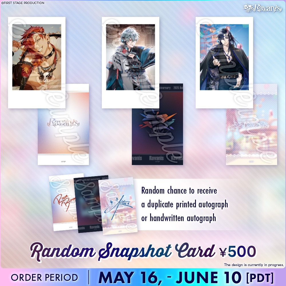 【Ravanis Half Anniversary Goods】Random Snapshot Card / Acrylic Puzzle Keychain Set