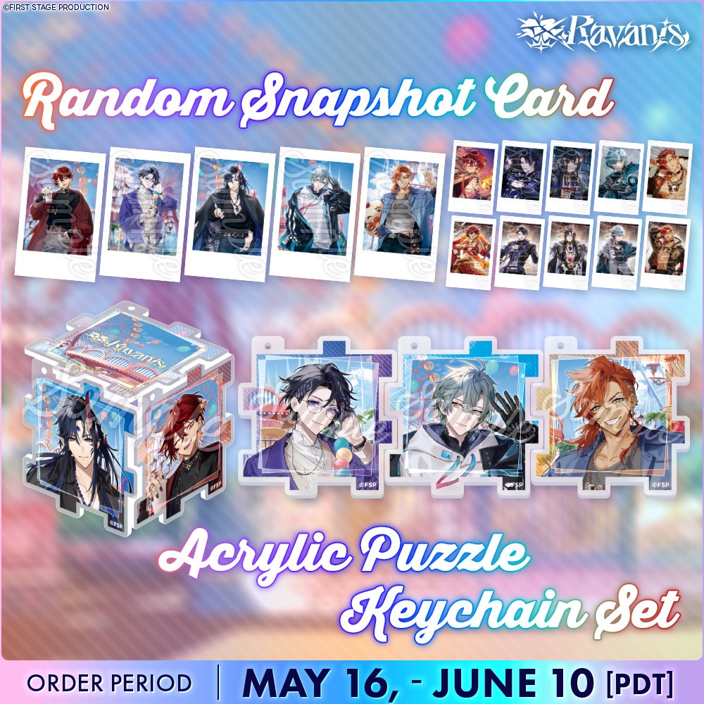 【Ravanis Half Anniversary Goods】Random Snapshot Card / Acrylic Puzzle Keychain Set