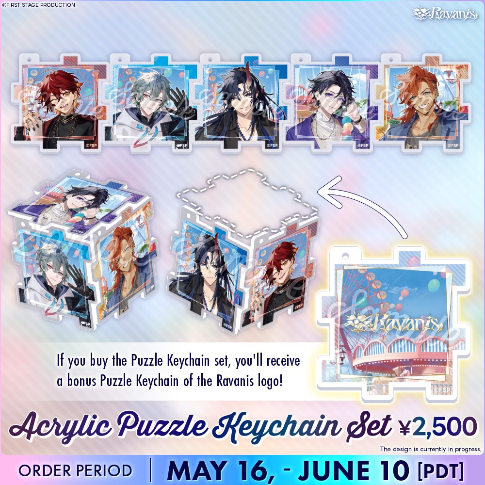 【Ravanis Half Anniversary Goods】Random Snapshot Card / Acrylic Puzzle Keychain Set
