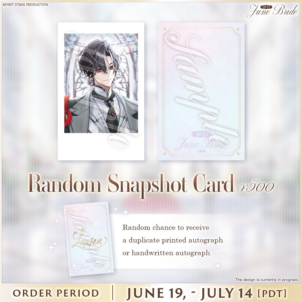 FIRST STAGE PRODUCTION EN June Bride Goods Random Snapshot Card