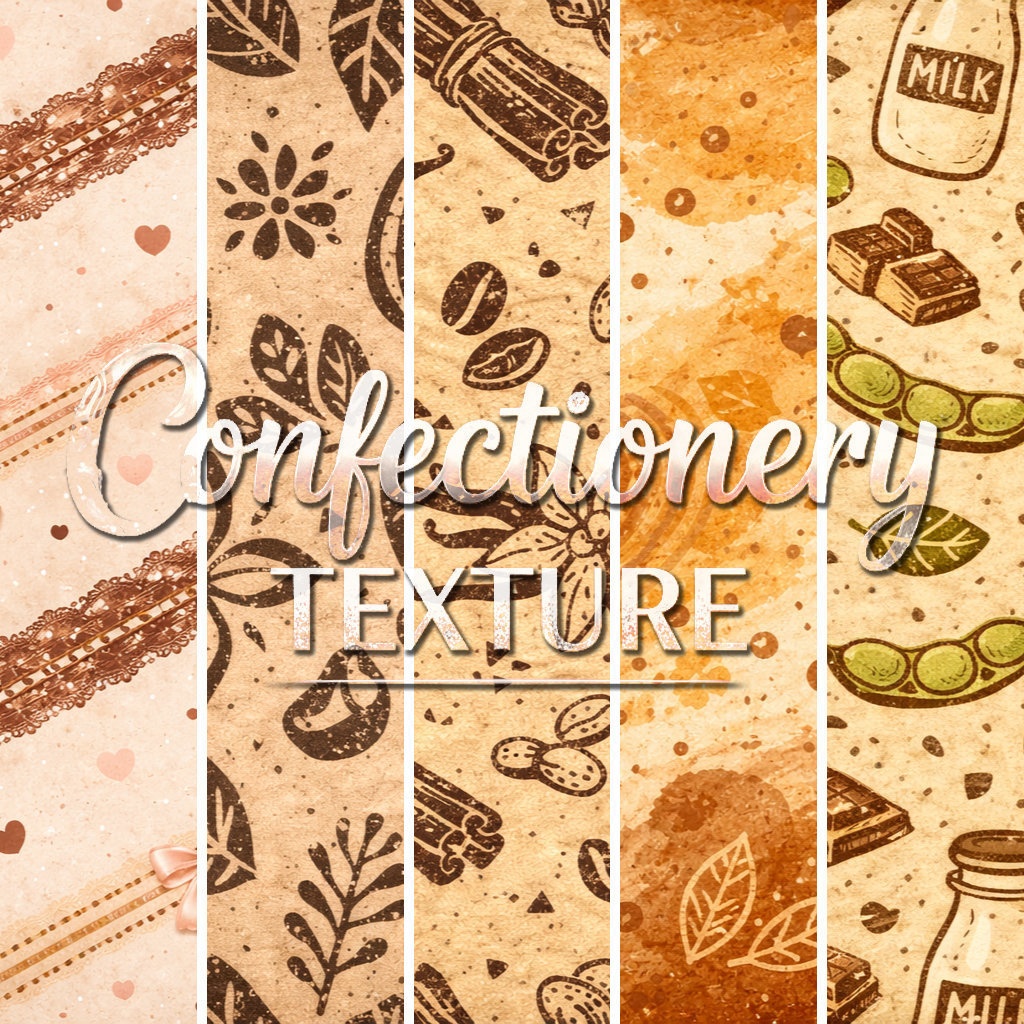 【背景素材】お菓子風テクスチャ背景｜Confectionery Texture｜クラフト紙・チョコ・カラメル系 全11種（サイズ別販売）