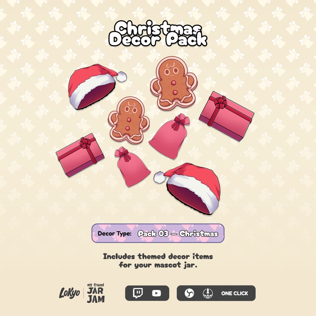 Snow Leopard(クリスマス特別版)— Vol.03|StreamElements用コンパニオンウィジェット|OBS / Streamlabs 対応