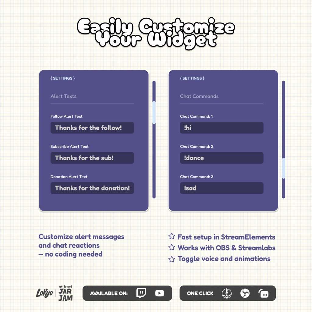 Snow Leopard(クリスマス特別版)— Vol.03|StreamElements用コンパニオンウィジェット|OBS / Streamlabs 対応