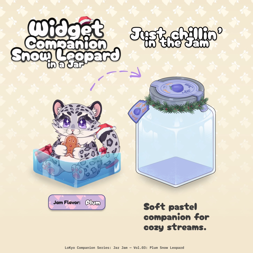 Snow Leopard(クリスマス特別版)— Vol.03|StreamElements用コンパニオンウィジェット|OBS / Streamlabs 対応