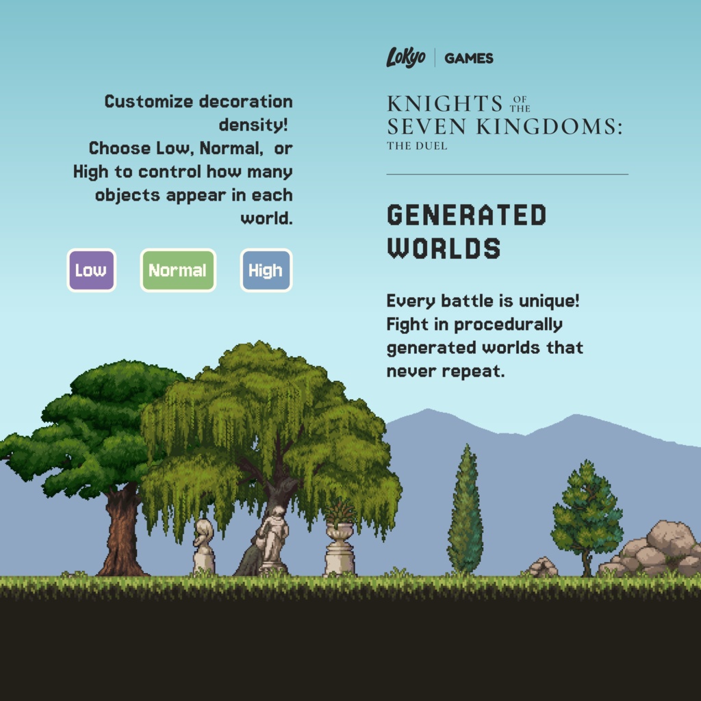 【Twitch配信用】騎士の決闘チャットRPGゲーム ウィジェット | ピクセルアート | OBS対応 | Knights of the Seven Kingdoms: The Duel