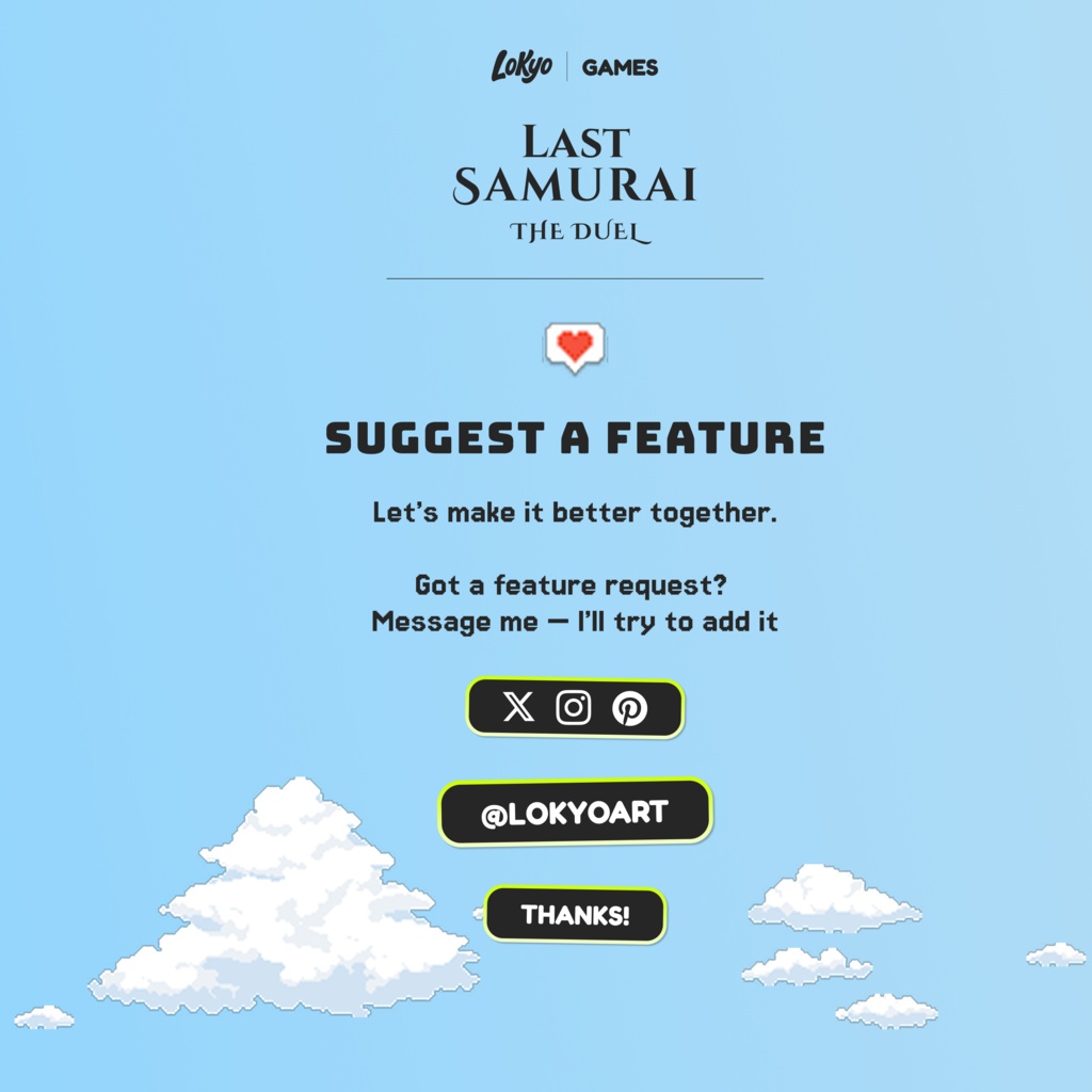 Last Samurai: The Duel|ピクセルアートRPGストリームウィジェット|Twitch YouTube チャットゲーム|OBS StreamElements対応