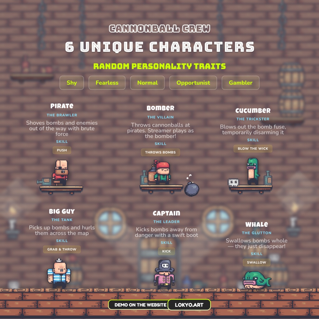 Cannonball Crew โ Chat Survival Mini-Game for Twitch | StreamElements Widget | Interactive Stream Game