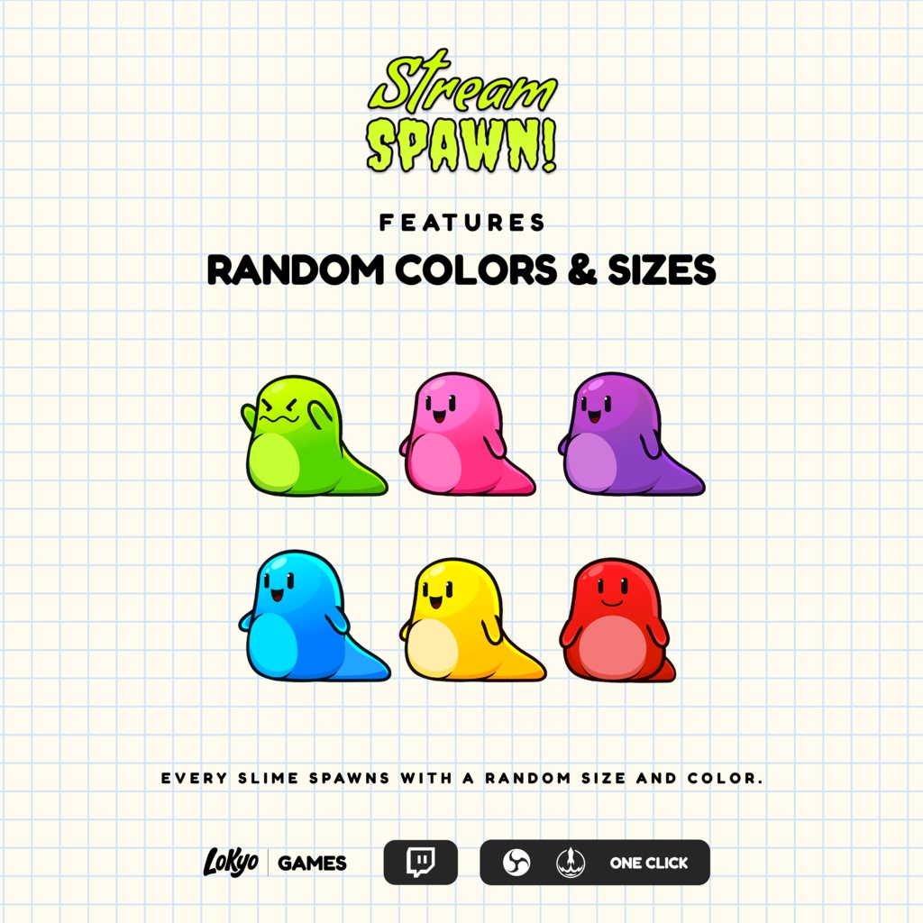 Slime Attack Chat Game Widget for StreamElements – Stream Spawn Animated Overlay for Twitch