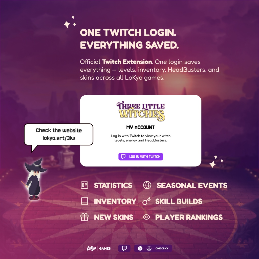 Three Little Witches: Raid the Boss | Live RPG Chat Game | Twitch Stream Widget | StreamElements OBS