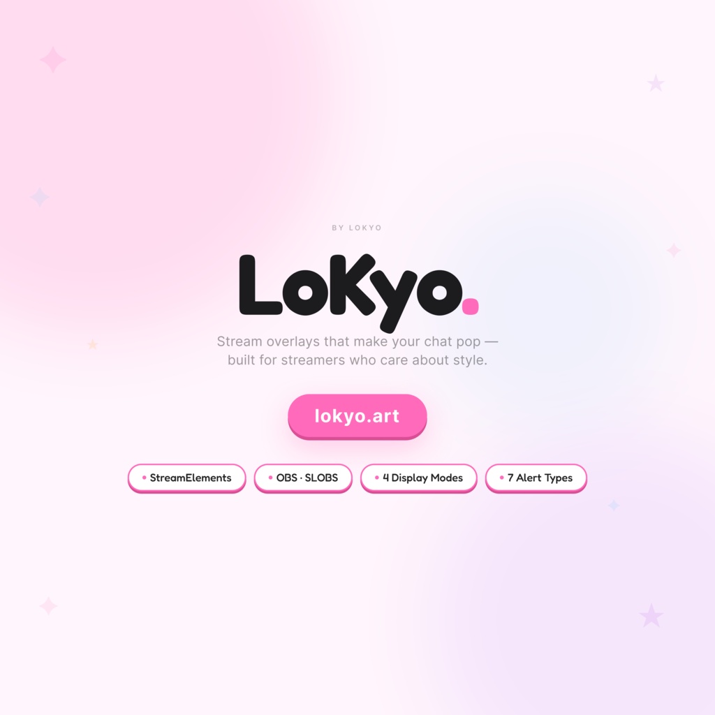 Y2K Bubble Chat — Twitch chat overlay for StreamElements · bubbly Y2K aesthetic · animated chat widget · OBS · SLOBS · 4 display modes · 7 alert types · fully customizable