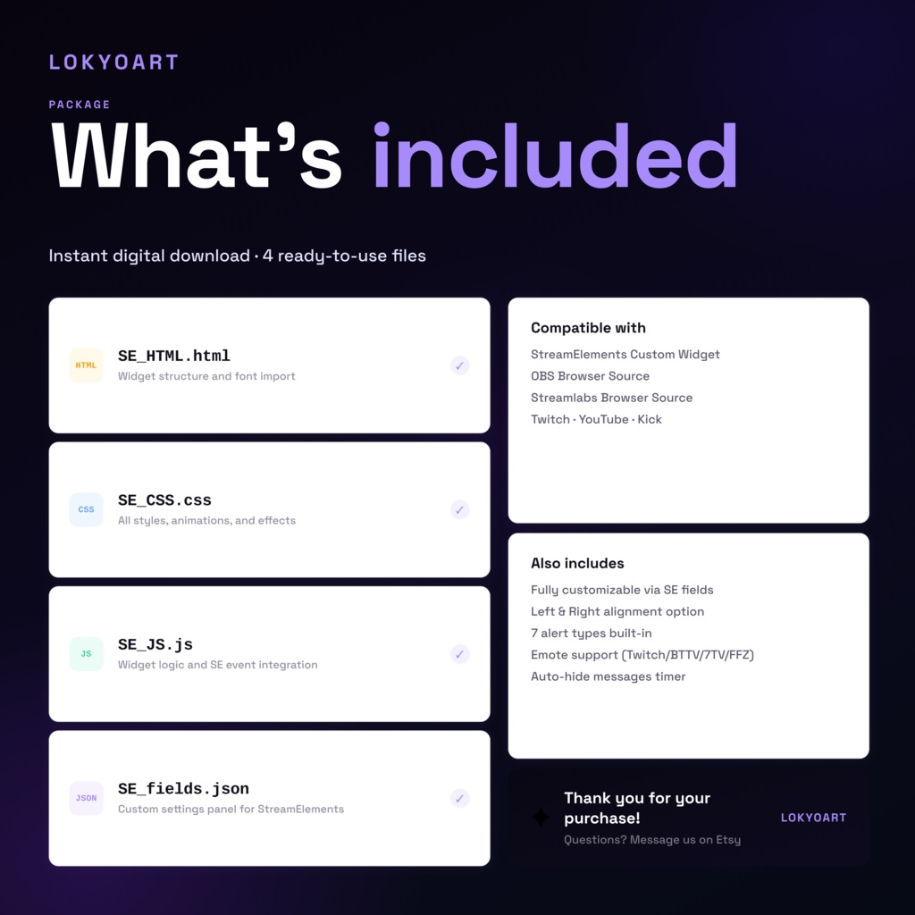 Glass Aura — Glass Morphism Chat & Alert Overlay for Twitch