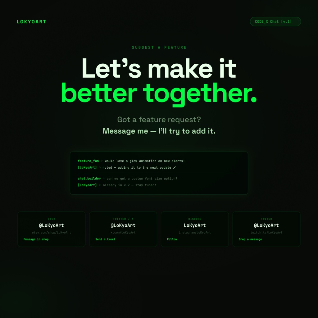 Retro Terminal Chat Widget | StreamElements OBS Browser Source