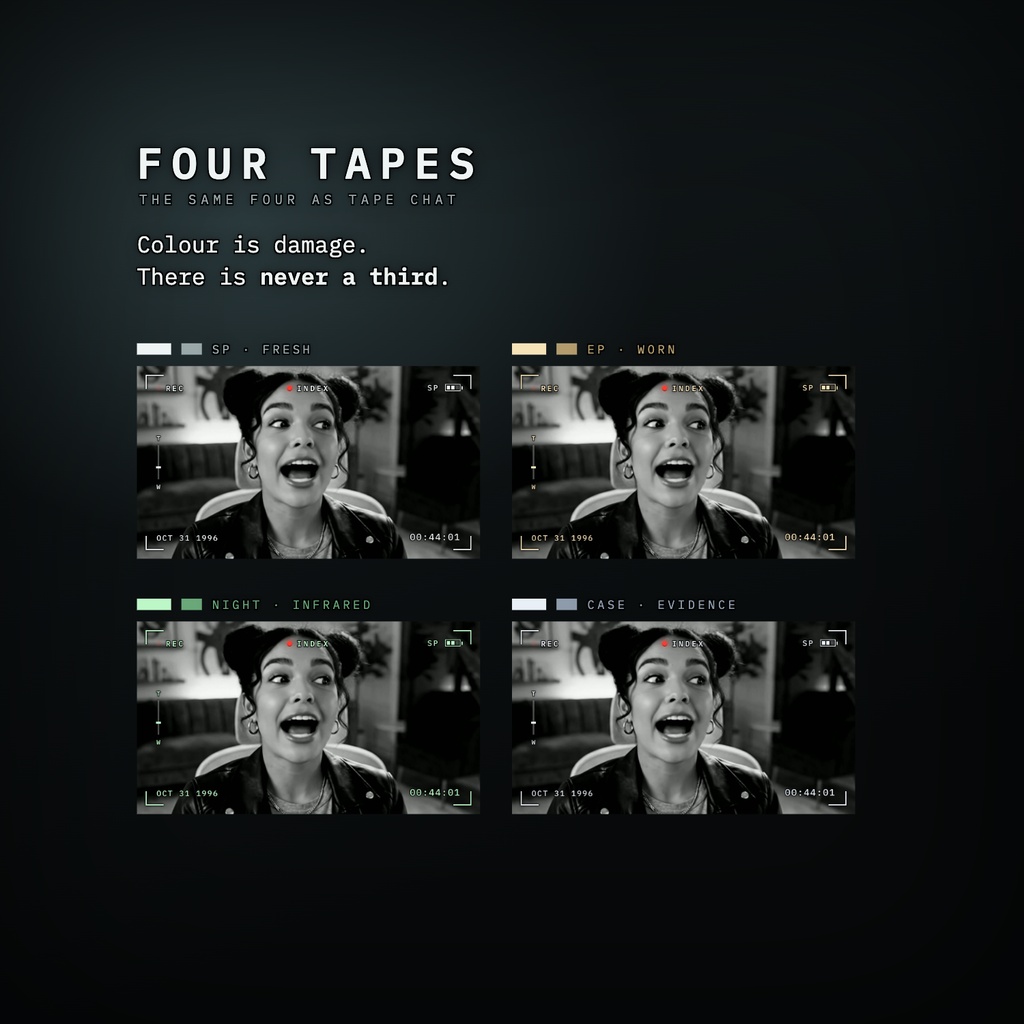 TAPE CAM & SCENES(Webカメ枠+待機・休憩・終了画面)| TAPE KIT|アナログホラー VHSビデオテープ風 チャット・アラート・サブゴール・Webカメ枠|ホラゲー配信オーバーレイ|Twitch StreamElements OBS
