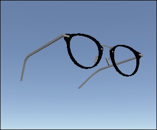 若干丸い眼鏡(伊達)