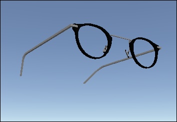 若干丸い眼鏡(伊達)