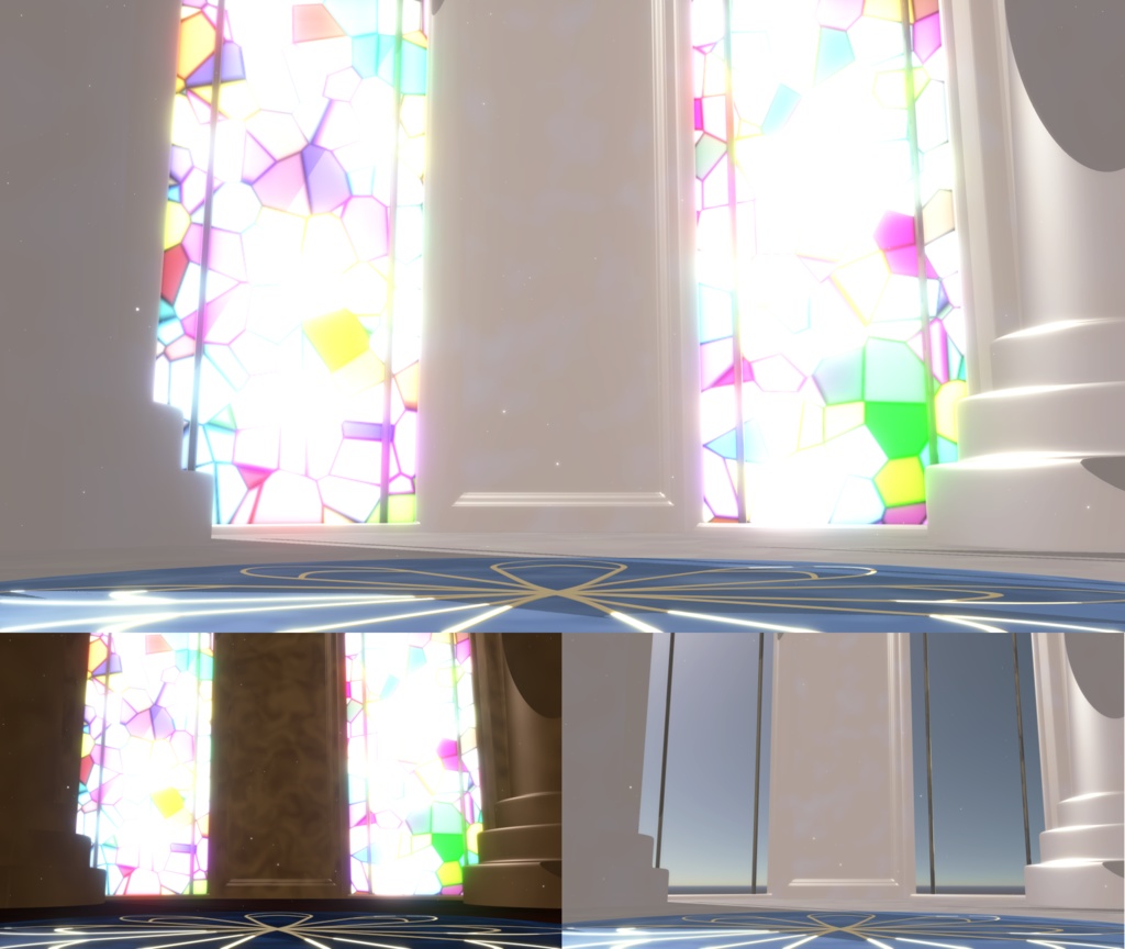 MMDステージ:ステンドグラスの部屋