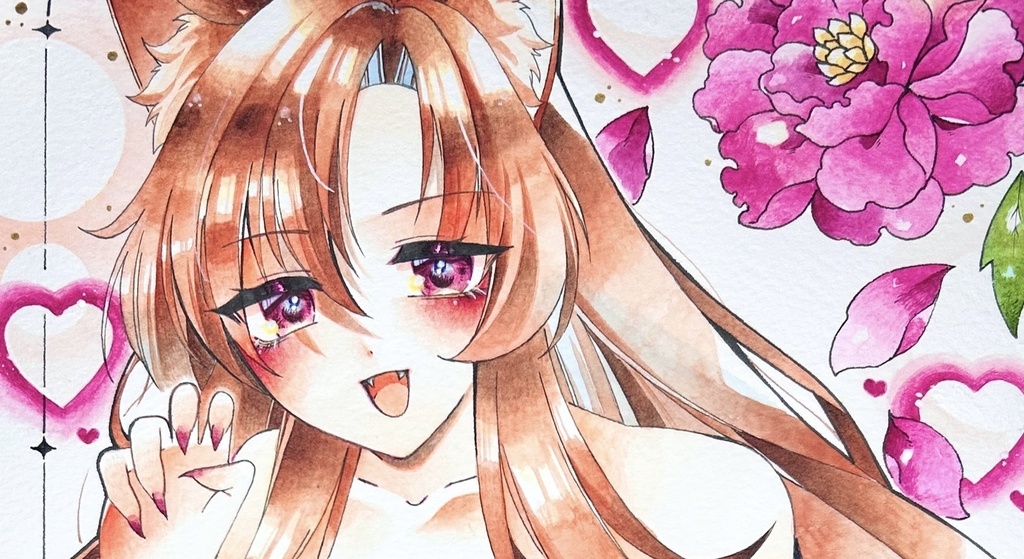 難アリ￤今泉影狼￤東方Project￤透明水彩￤B5サイズ