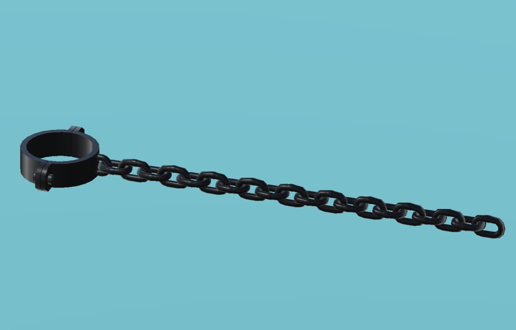 【VRChat想定】鎖の首輪・足輪・腕輪