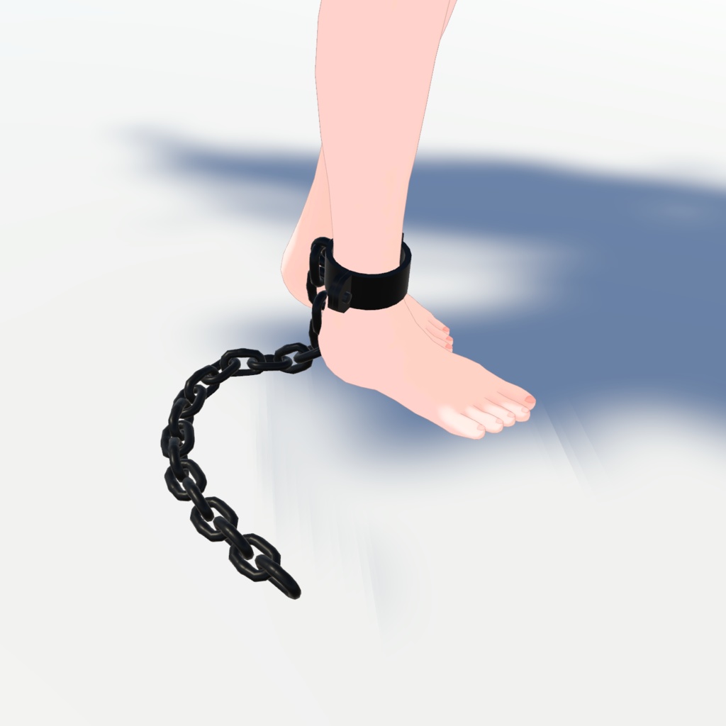 【VRChat想定】鎖の首輪・足輪・腕輪