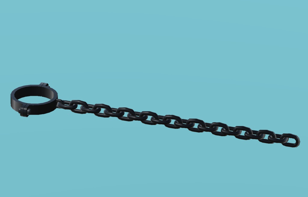 【VRChat想定】鎖の首輪・足輪・腕輪