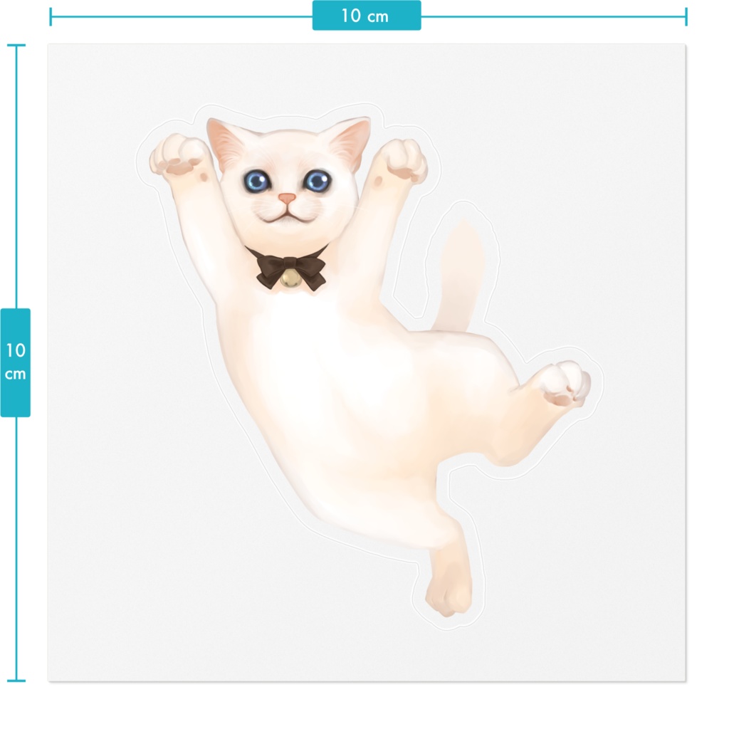 白い子猫/ステッカー