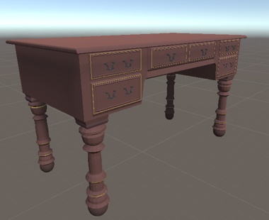 DL Free) アンティーク調のデスク