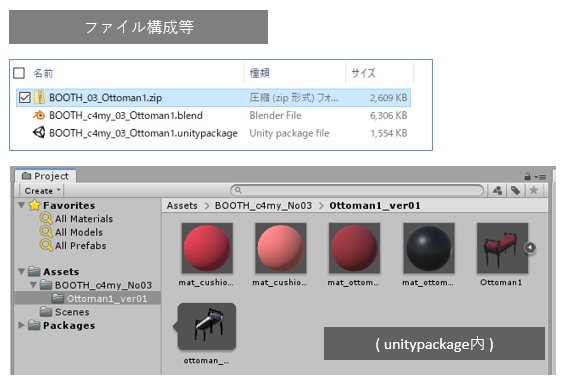 DL Free) アンティーク風オットマン(フットスツール)