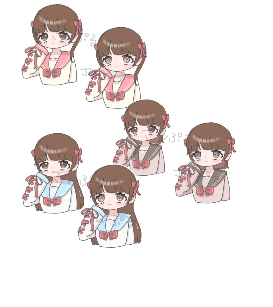 制服量産イラスト　※ Twitterにて受付中※