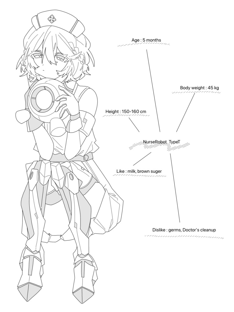 ナースロボ_タイプT デザインTシャツ