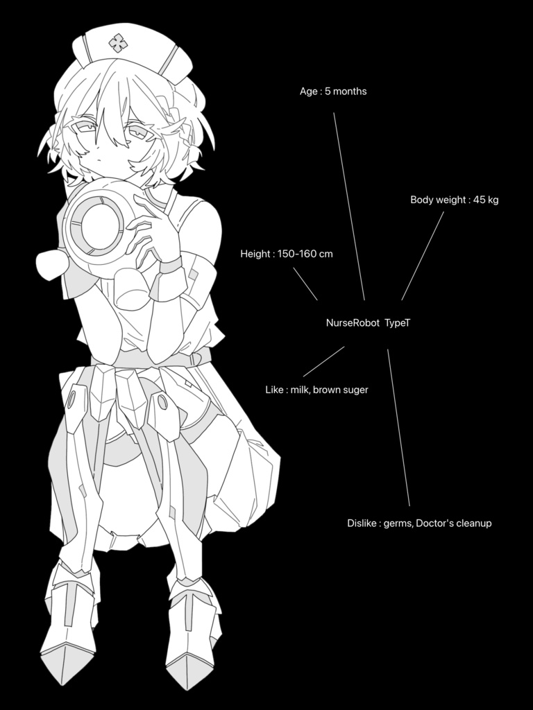 ナースロボ_タイプT デザインTシャツ