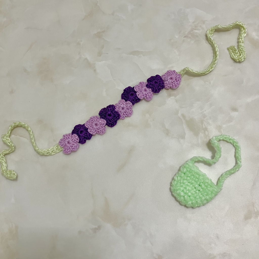 花かんむりとバッグのセット(紫)