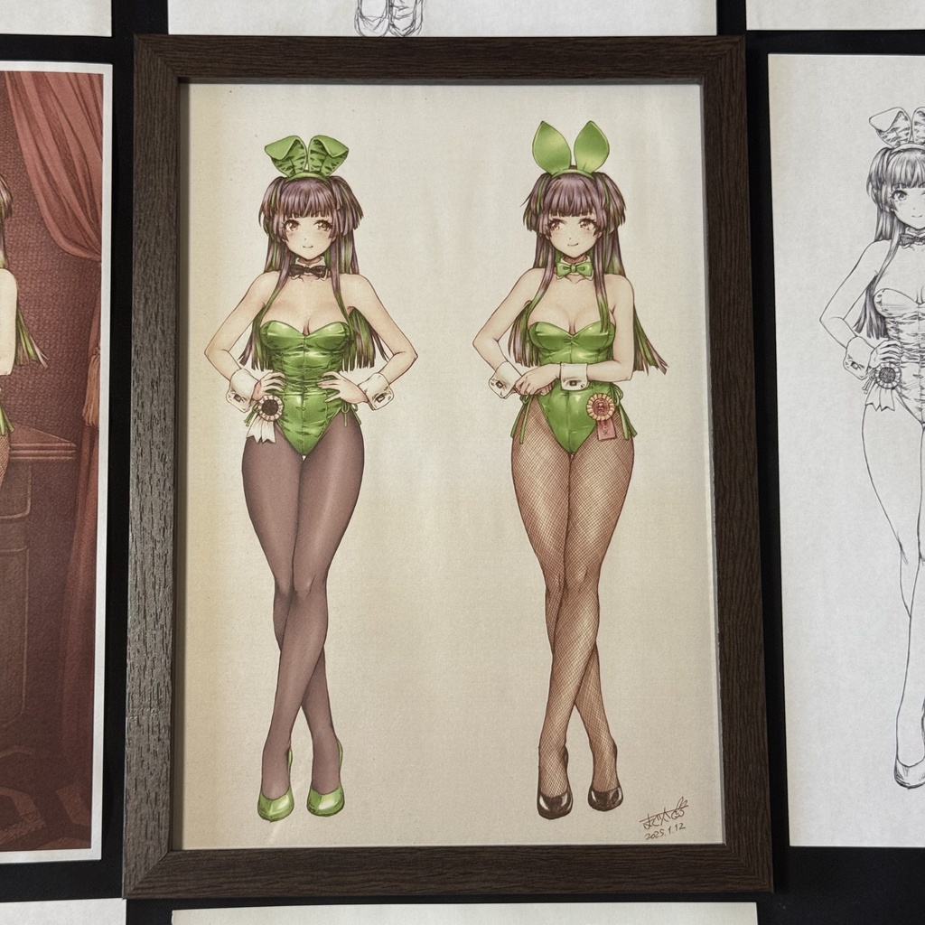 【Skeb絵原画里親募集】黛冬優子バニーガール1&2セット