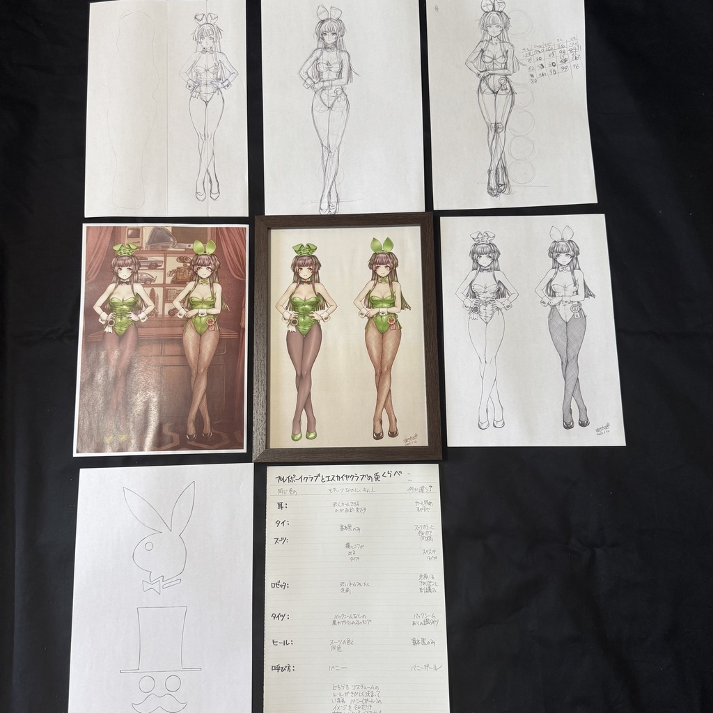 【Skeb絵原画里親募集】黛冬優子バニーガール1&2セット