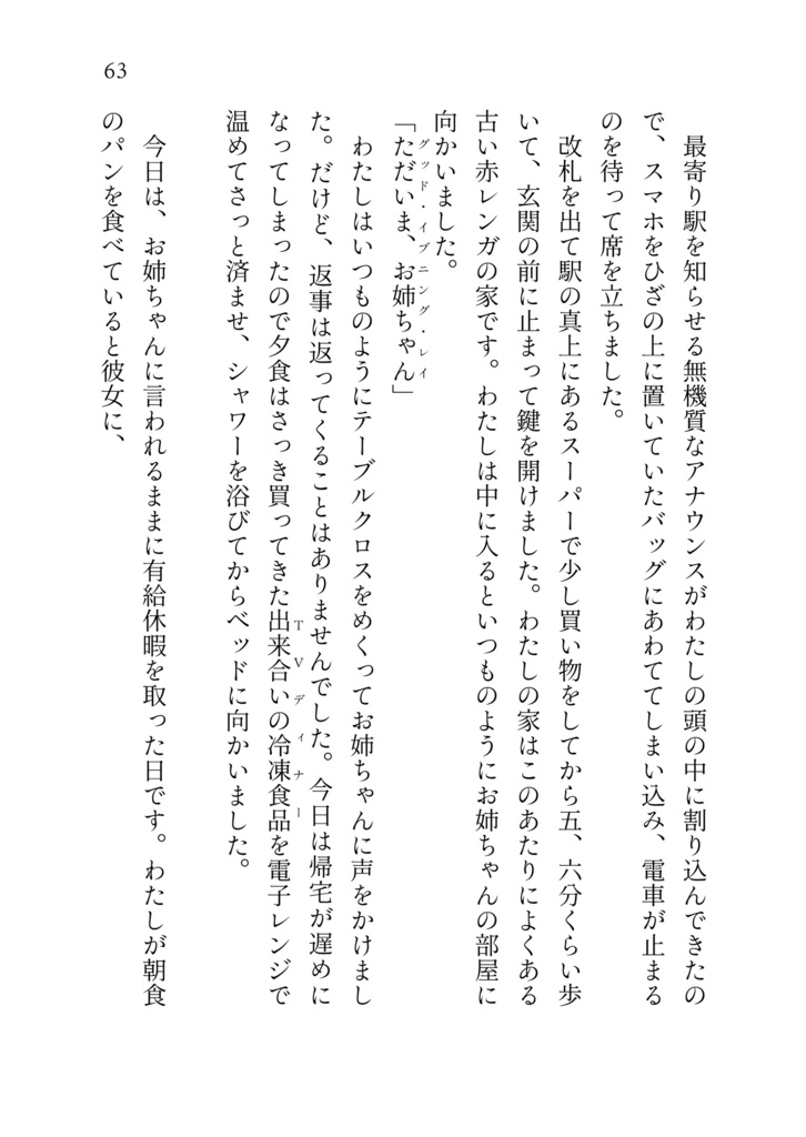 もしお姉ちゃんともう一度地下鉄に乗ってデートできたら(姉妹百合中心短編小説集)