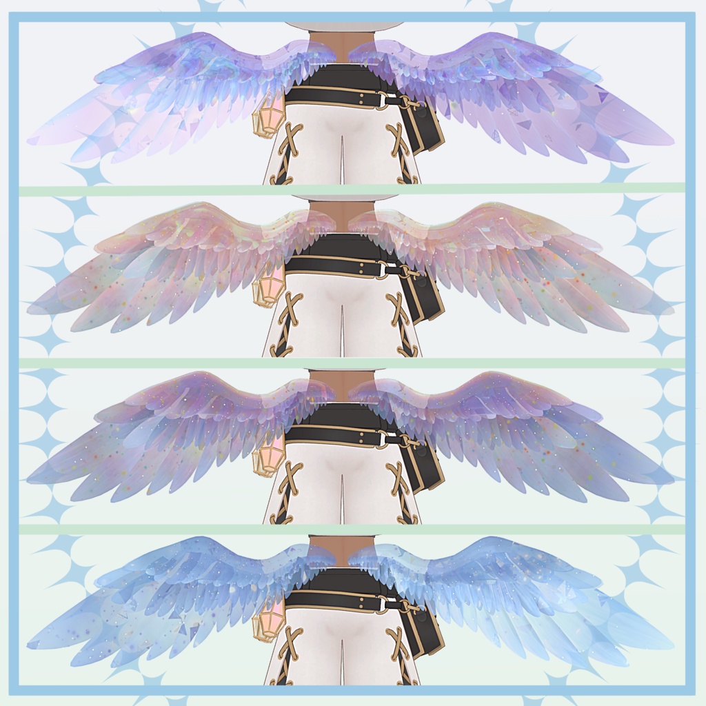 【アウルカ対応】透けてる羽根 18 colors