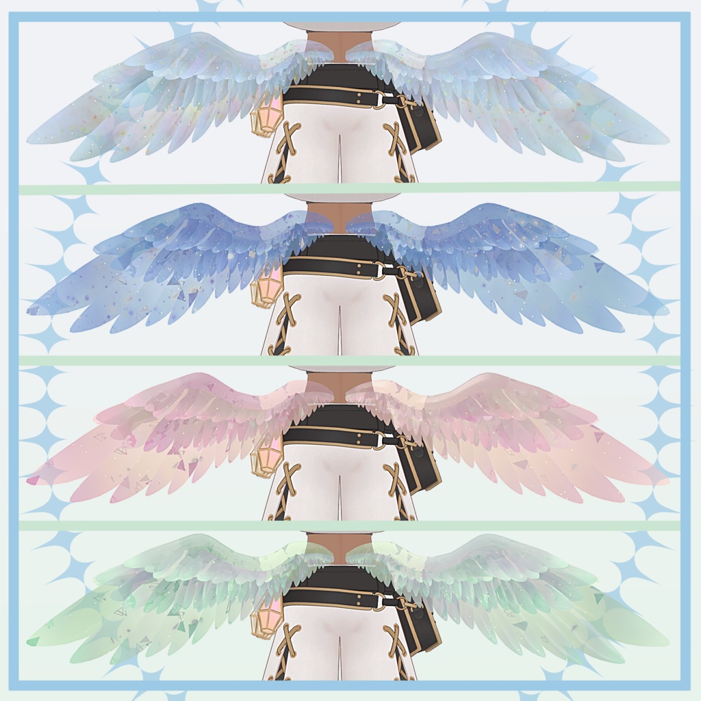 【アウルカ対応】透けてる羽根 18 colors