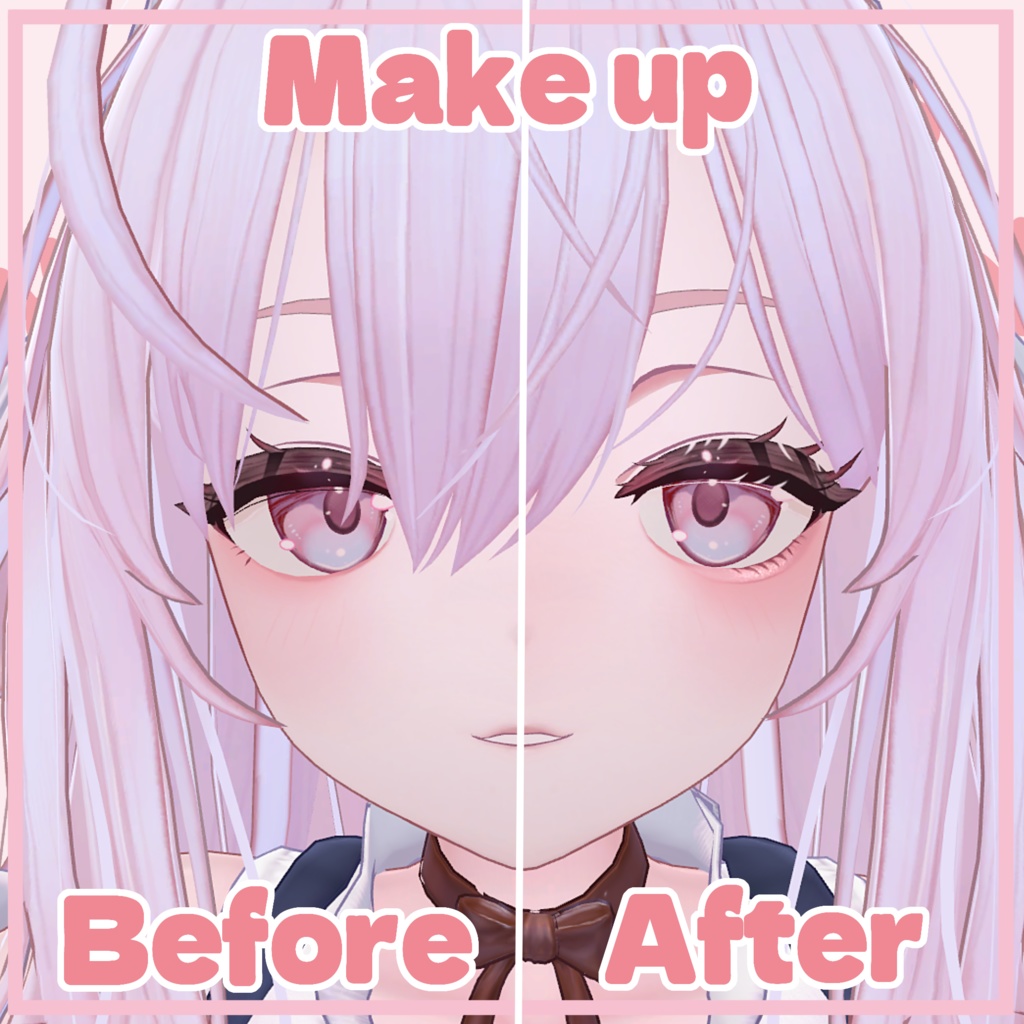 【プレッツェル対応】bunny eyes+make & body texture.