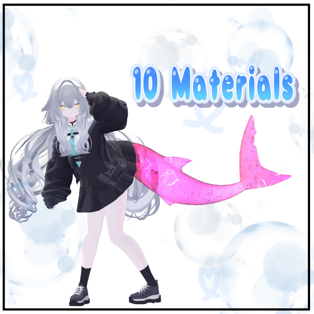 🎁Christmas sale✨【ルルネ対応】Heart Bubble Tails. 10 Materials.