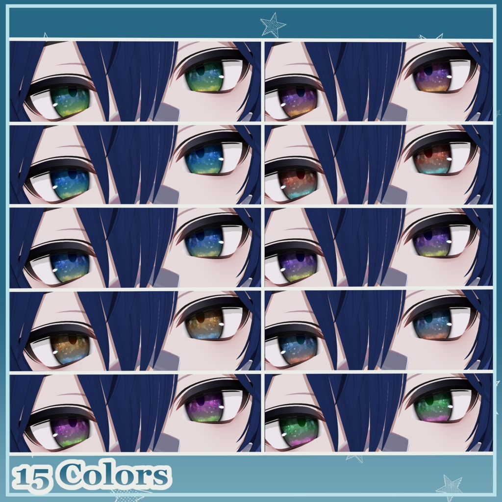 【ノイズ対応】night sky eyes textures.