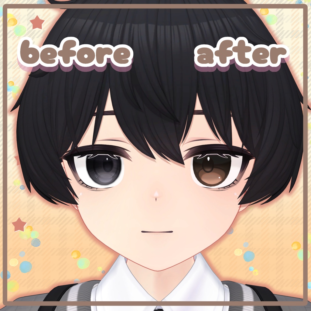 【3アバター対応】Round eyes Textures.