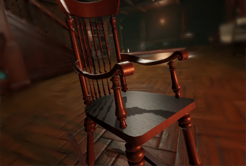 【Unity用3Dモデル】ロッキングチェア