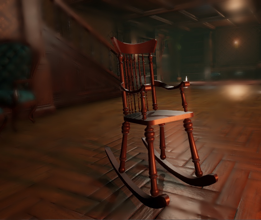 【Unity用3Dモデル】ロッキングチェア