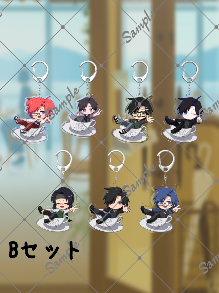 バメッサ喫茶~Andante~3Dアクリルキーホルダー【#バメッ茶】