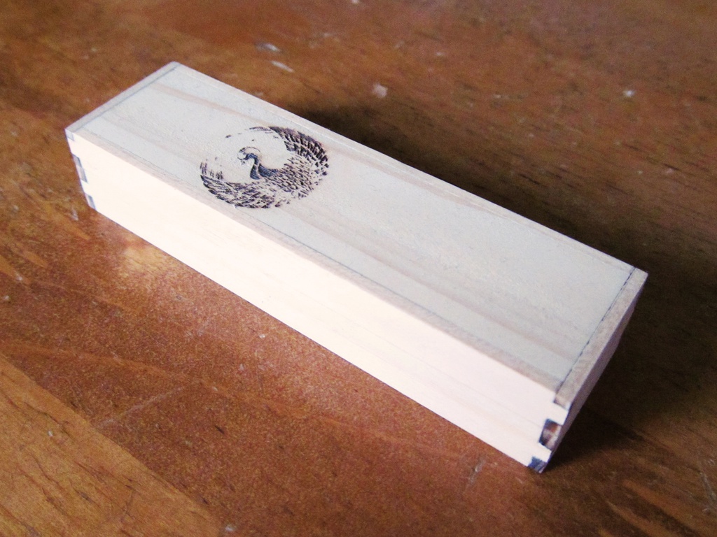 紙刀用桧箱
