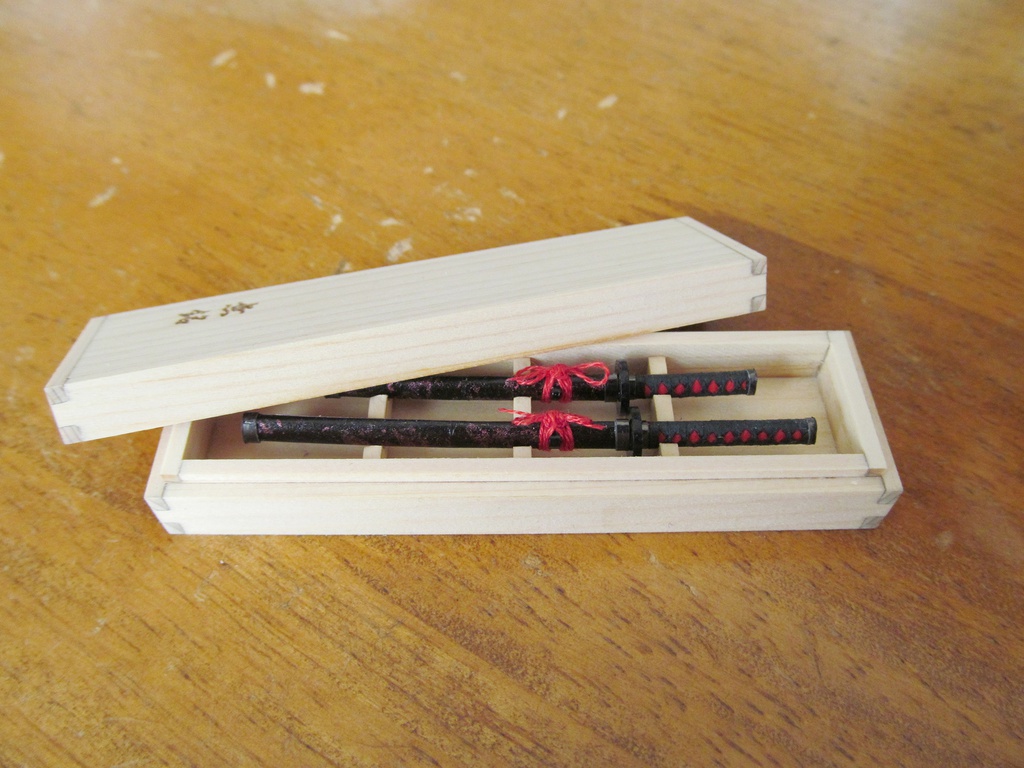 紙刀用桧箱