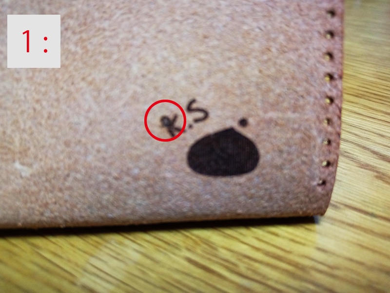 ポリン印のちょっとワケアリ革製カードケース